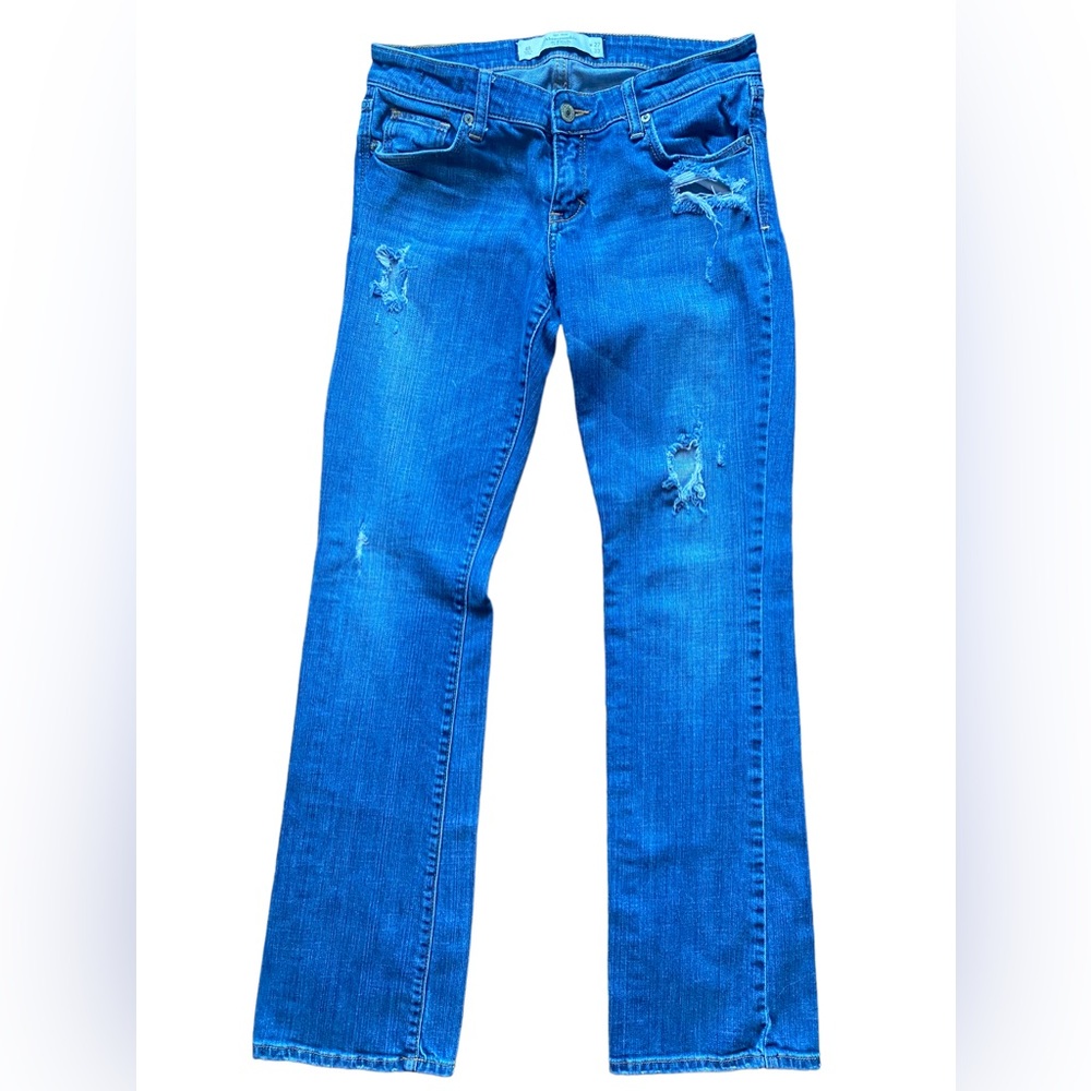 Womens Ambercrombie and Fitch Blue Jeans 27x33 size 4R Distressed